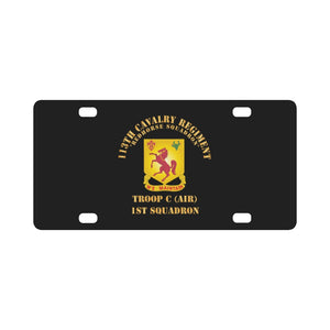 113th Cavalry Regiment - DUI - Redhorse Squadron - Troop C - 1st Squadron X 300 Classic License Plate