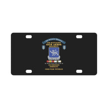 Load image into Gallery viewer, 8th Infantry Division Scroll - 2nd Bn 68th Armor Regiment - Baumholder Germany - Cold War Vet w COLD Classic License Plate