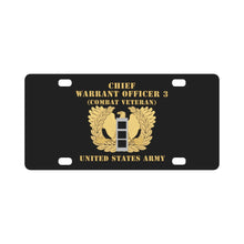 Load image into Gallery viewer, Army - Chief Warrant Officer - CW03 - Combat Veteran - Flat - Eagle and Bar X 300 Classic License Plate