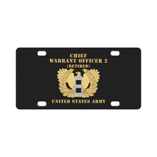 Load image into Gallery viewer, Army - Chief Warrant Officer - CW02 - Retired - Flat - Eagle and Bar X 300 Classic License Plate
