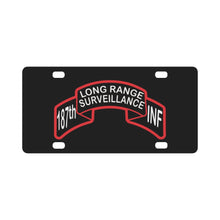 Load image into Gallery viewer, Scroll - 187th LRS Infantry Classic License Plate