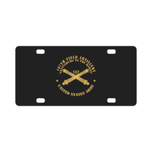 Load image into Gallery viewer, 107th Field Artillery - US Army w Branch X 300 Classic License Plate