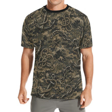 Load image into Gallery viewer, Worn USN Nautical Camouflage Pattern Men's All Over Print Crew Neck T-Shirt