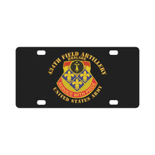 Load image into Gallery viewer, Army - 434th Field Artillery Brigade w DUI - US Army Classic License Plate