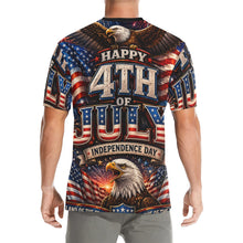 Load image into Gallery viewer, Happy 4th of July Men's All Over Print Crew Neck T-Shirt