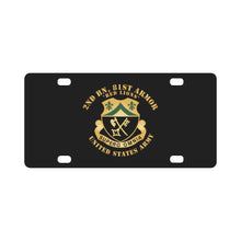 Load image into Gallery viewer, 2nd Bn, 81st Armor - Red Lions - DUI X 300 Classic License Plate