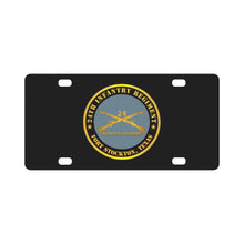 Load image into Gallery viewer, Army - 24th Infantry Regiment - Fort Stockton, TX - Buffalo Soldiers w Inf Branch X 300 Classic License Plate