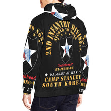 Load image into Gallery viewer, Men's All Over Print Hoodie (USA Size) (Model H13) - 2nd Infantry Div - Camp Stanley Korea - Ui-jeong-bu X 300 Men's All Over Print Hoodie