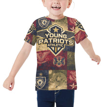 Load image into Gallery viewer, Little Kids' All Over Print Crew Neck T-Shirt - Young Patriot - Generic Little Kids