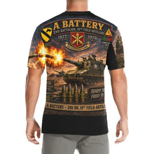 Load image into Gallery viewer, A Battery, 2nd Bn, 19th FA - Fort Hood, TX - M109 SP Howitzer Men's All Over Print Crew Neck T-Shirt
