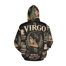 Load image into Gallery viewer, Virgo - perfection in progress Men's All Over Print Hoodie (USA Size)