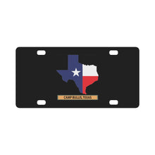 Load image into Gallery viewer, Texas Map Overprint with Texas State Flag - FCamp Bullis, Texas X 300 Classic License Plate