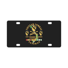 Load image into Gallery viewer, Vietnam Combat Veteran w 1st Cav DUI X 300 Classic License Plate