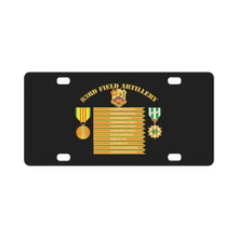 Load image into Gallery viewer, Army - 83rd Artillery - Vietnam Campaign Streamers Classic License Plate