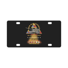 Load image into Gallery viewer, Cold War Vet - 3rd Armored Division - Gelnhausen, Germany - M60A1 Tank - Spearhead w Fire - 1978- Classic License Plate