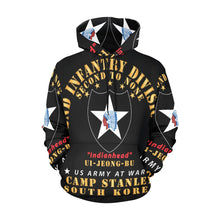 Load image into Gallery viewer, Men's All Over Print Hoodie (USA Size) (Model H13) - 2nd Infantry Div - Camp Stanley Korea - Ui-jeong-bu X 300 Men's All Over Print Hoodie