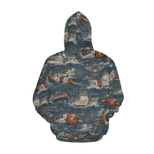 Load image into Gallery viewer, AOP Hoodie - Vintage Coast Guard Maritime Pattern Men's All Over Print Hoodie (USA Size)