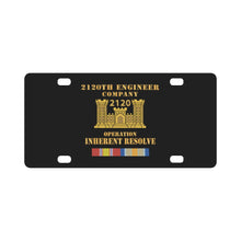 Load image into Gallery viewer, Army - 2120th Engineer Company w Number - Operation Inherent Resolve w OIR SVC X 300 Classic License Plate