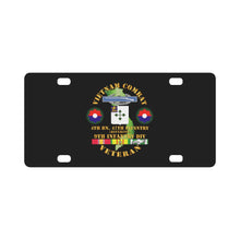 Load image into Gallery viewer, Army - Vietnam Combat Infantry Veteran w 4th Bn 47th Inf (Riverine) - 9th ID SSI Classic License Plate