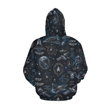 Load image into Gallery viewer, AOP Hoodie - Space Force Orbital Emblem Men's All Over Print Hoodie (USA Size)