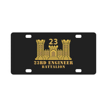 Load image into Gallery viewer, Army - 23rd Engineer Battalion w ENG Branch Ribbon X 300 Classic License Plate