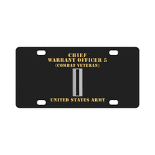 Load image into Gallery viewer, Army - Chief Warrant Officer 5 - CW05 - Combat Veteran - Flat - X 300 Classic License Plate