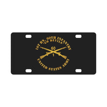 Load image into Gallery viewer, Army - 1st Bn, 60th Infantry - Go Devils w Infantry Br X 300 Classic License Plate