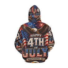 Load image into Gallery viewer, Happy 4th of July Men's All Over Print Hoodie (USA Size) (Model H13)