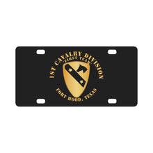 Load image into Gallery viewer, Army - 1st Cavalry Division - DUI - Ft Hood, TX X 300 Classic License Plate