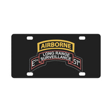 Load image into Gallery viewer, Army - Airborne Ranger - E Company- 51st Infantry (Ranger) w Airbrone TabX 300 Classic License Plate