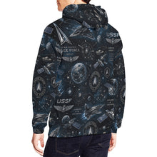 Load image into Gallery viewer, AOP Hoodie - Space Force Orbital Emblem Men's All Over Print Hoodie (USA Size)