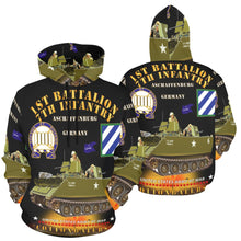 Load image into Gallery viewer, Men's All Over Print Hoodie (USA Size) (Model H13) - 1st Bn 7th Infantry - Aschaffenburg FRG - M113 APC - CottonBalers