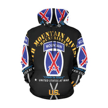 Load image into Gallery viewer, Men's All Over Print Hoodie (USA Size) (Model H13) - 10th Mountain DIvision w SKI Branch