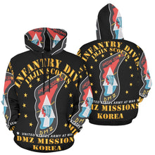 Load image into Gallery viewer, Men's All Over Print Hoodie (USA Size) (Model H13) - 2nd Infantry Division - ImJin Scout -DMZ Missions