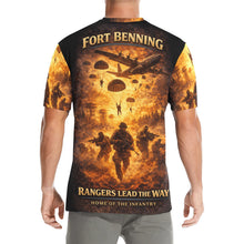 Load image into Gallery viewer, Men's All-Over Print Crew Neck T-Shirt — Fort Benning | Follow Me, I Am the Infantry