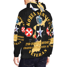 Load image into Gallery viewer, Men's All Over Print Hoodie (USA Size) (Model H13) - Army - Korea Service Vet - 2nd Infantry Div - 8th US Army
