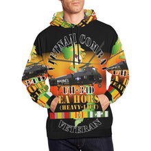 Load image into Gallery viewer, Men's All Over Print Hoodie (USA Size) (Model H13) - Vietnam Combat Vet - UH-34D Sea Horse w VN SVC