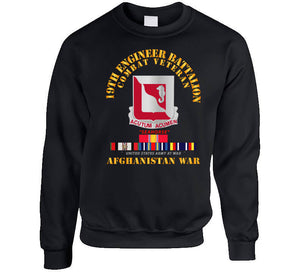 Army 19th Engineer Battalion Afghanistan War W Svc Classic T Shirt, Crewneck Sweatshirt, Hoodie, Long Sleeve