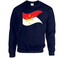 Load image into Gallery viewer, F Troop, 4th Cavalry Regiment - Guidon - Gold - Waving Classic T Shirt, Crewneck Sweatshirt, Hoodie, Long Sleeve