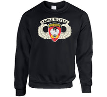 Load image into Gallery viewer, Army - Airborne Badge - 555th Parachute Infantry Bn - Ssi W Triple Nickles Tab X 300 Classic T Shirt, Crewneck Sweatshirt, Hoodie, Long Sleeve