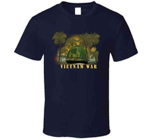 Load image into Gallery viewer, Vietnam Era Helmet Cover - Band - Front - War Is Hell W Jungle - Fire W Txt X 300 Classic T Shirt, Crewneck Sweatshirt, Hoodie, Long Sleeve