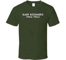 Load image into Gallery viewer, Baby Boom Generation - Born 1946 - 1964 - White Txt X 300 Classic T Shirt, Crewneck Sweatshirt, Hoodie, Long Sleeve