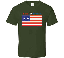 Load image into Gallery viewer, Flag - Western Forces - 2 Star Flag W Txt T-Shirts - Classic