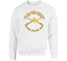 Load image into Gallery viewer, Army - 1st Bn, 50th Infantry - Play The Game W Infantry Br Classic T Shirt, Crewneck Sweatshirt, Hoodie, Long Sleeve