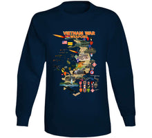 Load image into Gallery viewer, Map - Vietnam Units with Wpns - Equipment Classic T Shirt, Crewneck Sweatshirt, Hoodie, Long Sleeve