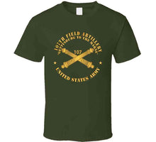 Load image into Gallery viewer, 107th Field Artillery - Us Army W Branch X 300 T Shirt