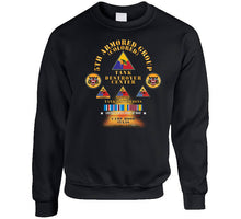 Load image into Gallery viewer, 5th Armored Group - Camp Hood, Tx W Fire - W 758, 761, 784th Tank Bn Ssi W Dui - Am Svc X 300 Classic T Shirt, Crewneck Sweatshirt, Hoodie, Long Sleeve