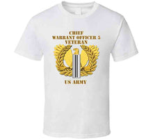 Load image into Gallery viewer, Army - Emblem - Warrant Officer 5 - Cw5 W Eagle - Veteran Classic T Shirt, Crewneck Sweatshirt, Hoodie, Long Sleeve