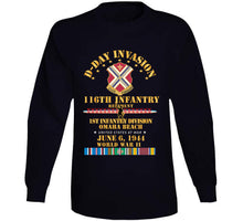 Load image into Gallery viewer, Army - 116th Infantry Regt - 1st Id - D Day W Follow Me W Svc Classic T Shirt, Crewneck Sweatshirt, Hoodie, Long Sleeve