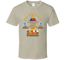 Load image into Gallery viewer, Cold War Vet - 4th Armored Group - Frankfurt Germany W Fire - V Corps, 7th Us Army Ssi W Dui - Cold X 300 Classic T Shirt, Crewneck Sweatshirt, Hoodie, Long Sleeve